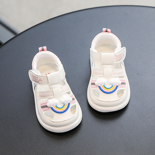 女透气婴儿鞋 夏季 学步鞋 男宝宝凉鞋 子 子软底防滑1一3岁小童机能鞋