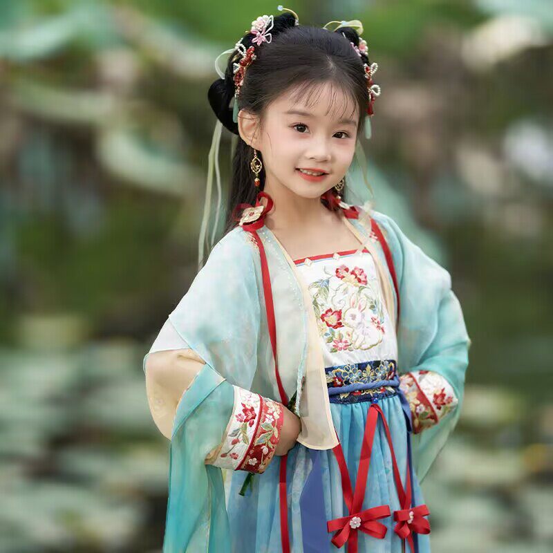 女童汉服2026新款儿童夏季古装国风超仙公主齐胸襦裙日常可穿唐装