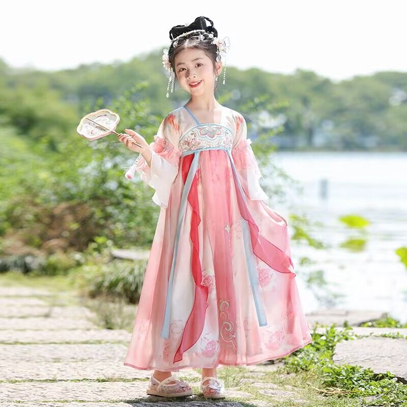 女童汉服夏季2025新款儿童中国风连衣裙超仙公主裙小女孩古风襦裙