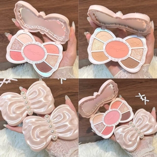 CHEERFLOR游乐者蝴蝶结七色综合盘持妆百搭眼影卧蚕腮红高光钻闪