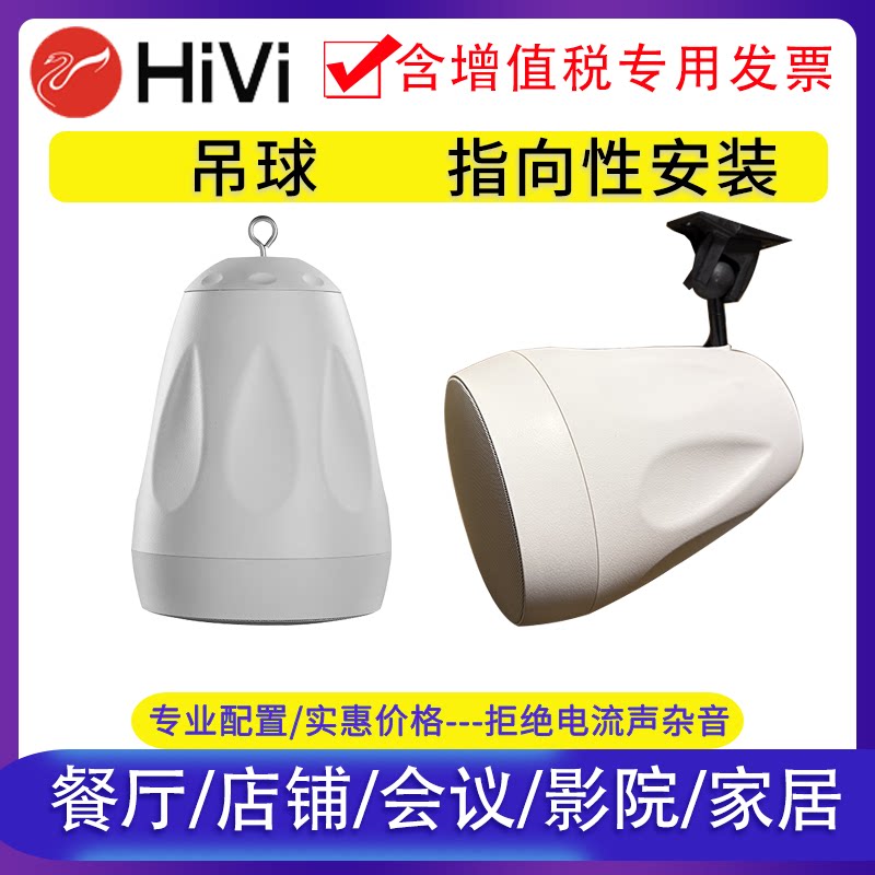Hivi/惠威 CS206吊球挂装定阻定压两用吊灯型音响指向性背景音箱