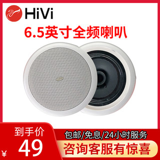 Hivi/惠威 TD202/TD201定压吸顶喇叭嵌入式音箱天花吊顶音响套装