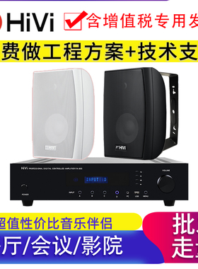 Hivi/惠威 VA6OS/VA4OS/VA5OS/VA8OS会议室店铺壁挂背景音乐套装