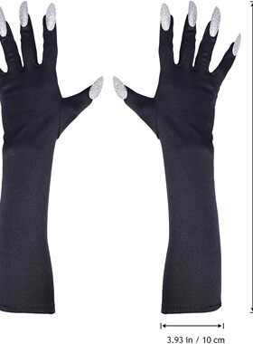 万圣节长指甲鬼手套hollowen cosplay长款表演演出道具服爪子手套