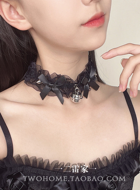 蕾丝网纱项圈蝴蝶结女颈带choker