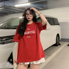 實拍短袖恤女新款夏季韓版寬鬆學生潮上衣服