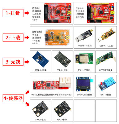 STM32FM103C8T6开发板WiF码i程序源AR系统核心板学习实验板单片机