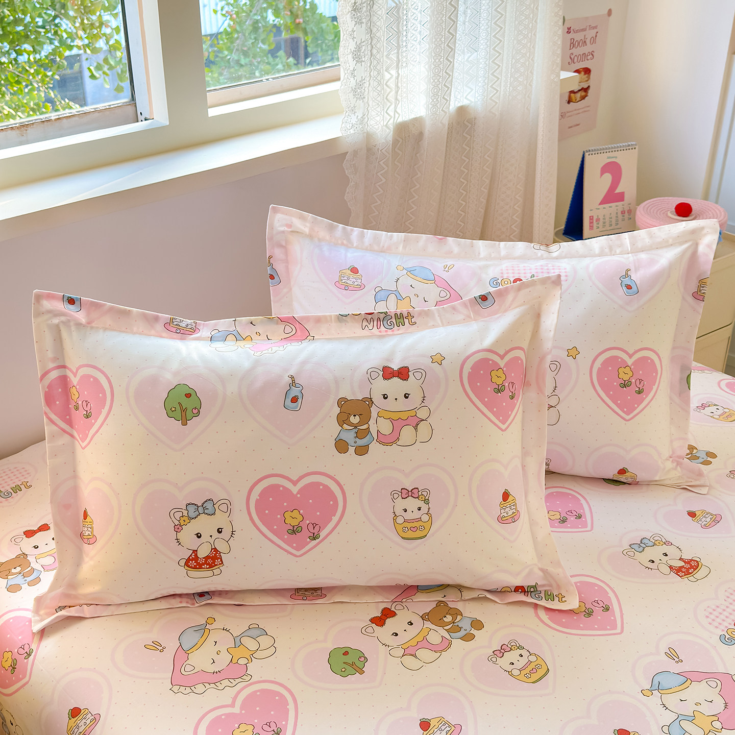 枕套2026新款单人枕头套纯棉学生宿舍枕芯内胆套48x74cm一只装