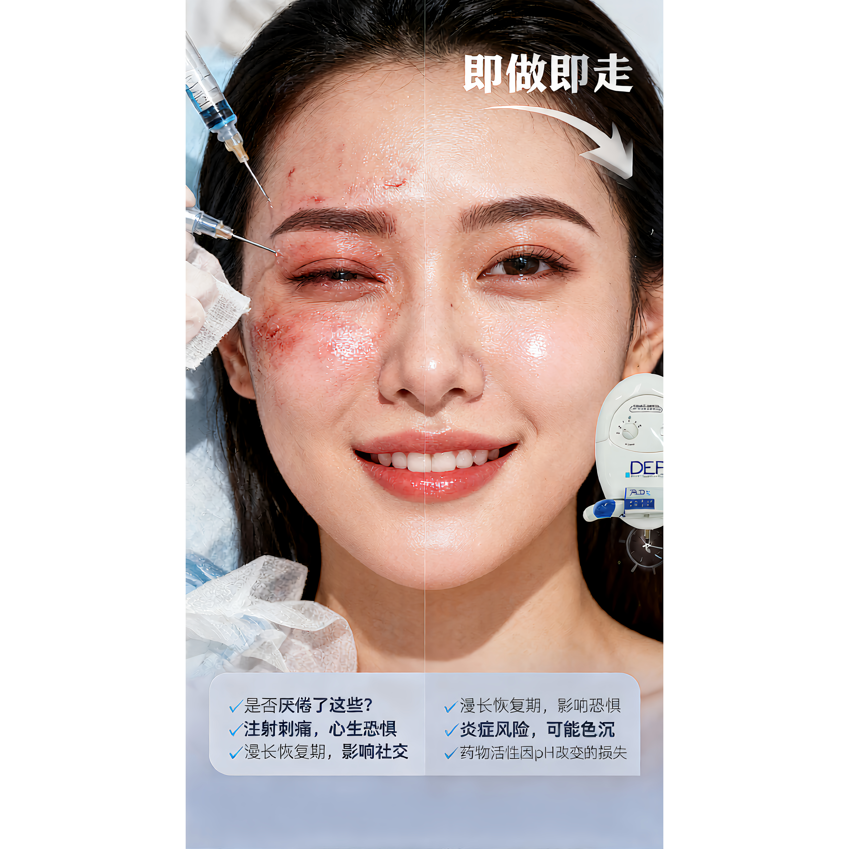 抗衰老提拉紧致导入无针水光机