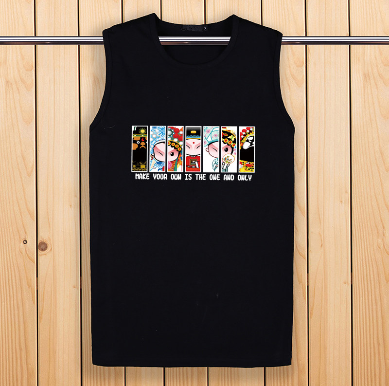 夏季男無袖純棉圓領時尚大碼胖子潮 流學生運動寬松打底衫上衣t恤在類目 男裝, T恤中 - 來自Buy2taobao.com提供專業的淘寶代購服務