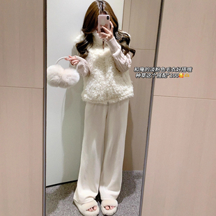 羊羔毛绒马甲女2025秋冬新款仿皮草皮毛一体立领拉链背心马夹保暖