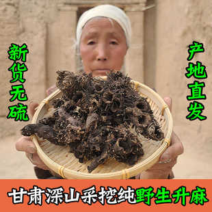 甘肃深山野生升麻无硫纯天然野黑升麻中药材特级5年老根250g包邮