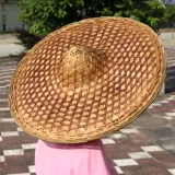 Бамбуковая ковша шляпа листья, дождь, дождь, солнцезащитный крем, Рыбалка на солнце Ретро древнее Сычуань Специальность Чистое ручная рука ручной работы