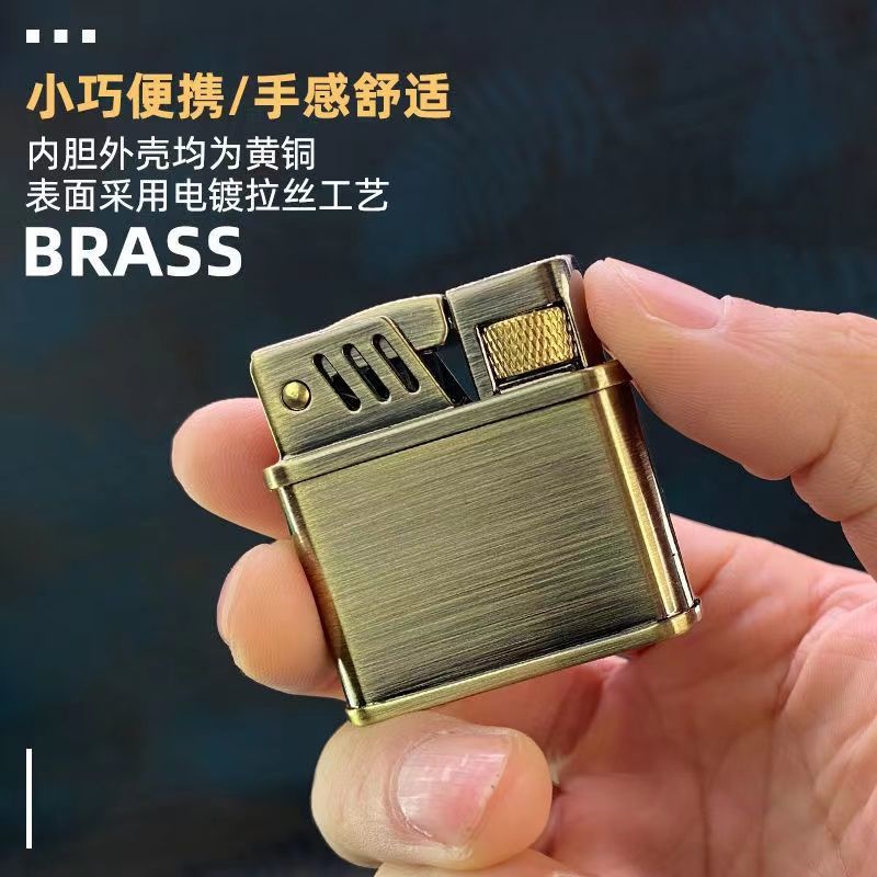 佐罗一键弹射煤油打火机自动点火冬日之光创意侧滑防风火机高密封