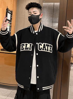 棒球服夹克外套男士加绒加厚上衣