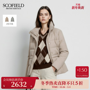 Scofield女含羊毛立领羽绒服2025秋冬新品 90%鹅绒 远红外发热