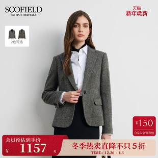 老钱风人字纹西装 Scofield女装 外套2025秋冬新品 羊毛100%