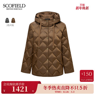 Scofield女装 90%鹅绒 连帽抽绳羽绒服2025秋冬新品 远红外发热