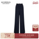 裤 飒美高腰阔腿西装 Scofield女装 金属扣2025冬季 新品 含羊毛