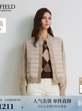 【密可柔防泼水】Scofield女装针织拼接排骨羽绒服