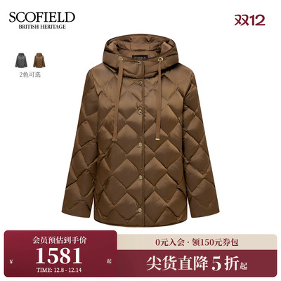 Scofield女装连帽抽绳羽绒服