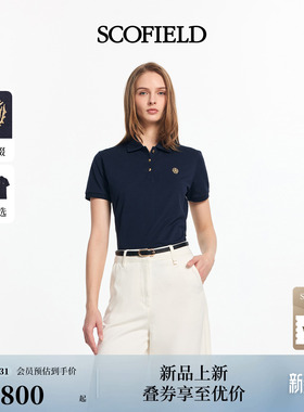 【含棉】Scofield女装含莱赛尔英伦刺绣学院风Polo衫2026春夏新品