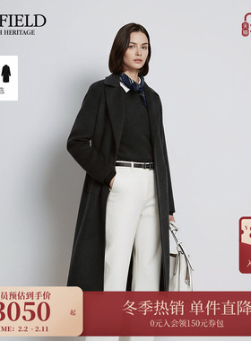 【羊毛+桑蚕丝】Scofield女装含羊绒复古偏门襟大衣2025秋冬新品