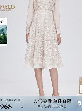【莱赛尔】Scofield女装收腰蕾丝半身裙优雅A字半裙秋季短裙