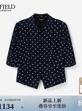 Scofield女装法式复古波点衬衫文艺风微收腰通勤上衣2026春季新品