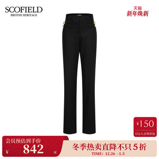 含羊毛 金属纽扣2025冬季 Scofield女装 裤 新品 通勤休闲西装