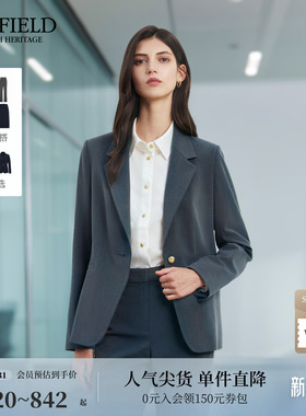 Scofield女装商务风单粒扣正肩西装外套挺括垫肩