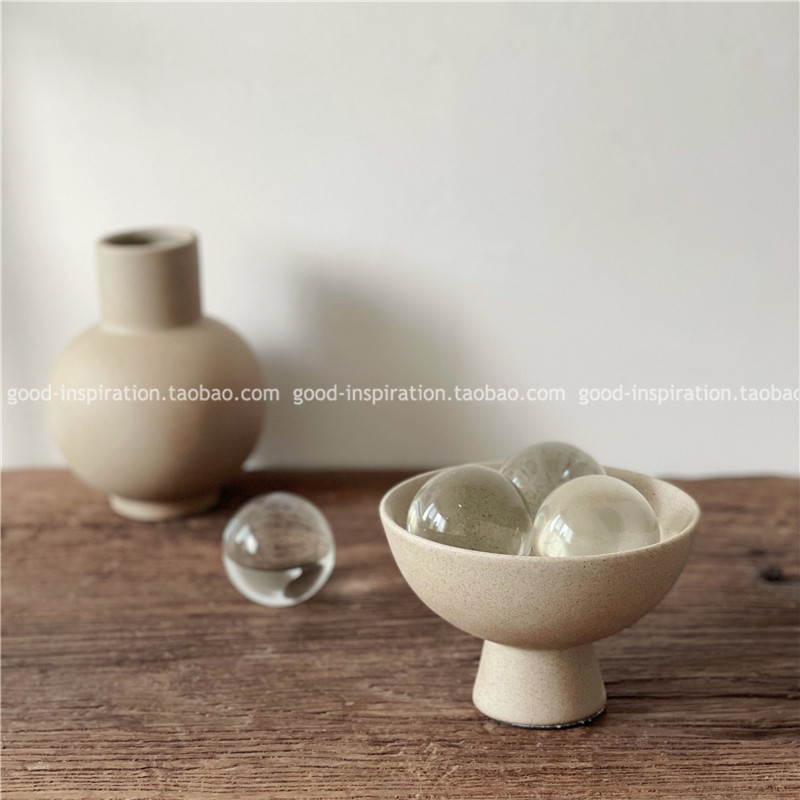 거친 도자기 곡물 꽃병 장식품 그릇 단순 와비 사비 예술 일반 세라믹 가정 장식 꽃꽂이 복고풍