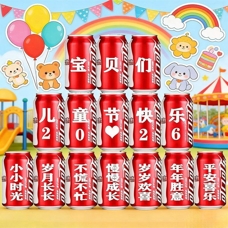 61六一儿童节生日礼物惊喜可乐定制易拉罐送孩子小朋友学生幼儿园