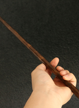 金丝竹无节手把件实心竹文玩龙血抄网纯手工打磨教鞭手杖登山拐杖