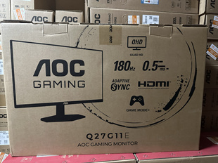 AOC显示器Q27G11E 27寸2K高清180Hz电竞小钢炮 低蓝光不闪
