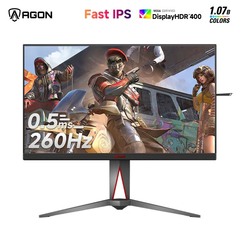 AOC显示器 爱攻AG275QZE 27寸2K 260HZ电竞游戏旋转升降显示屏
