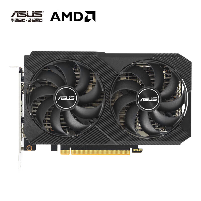 华硕显卡DUAL-RX6500XT-O4G-V2 台式电脑HDMI+DP接口 全新未拆封