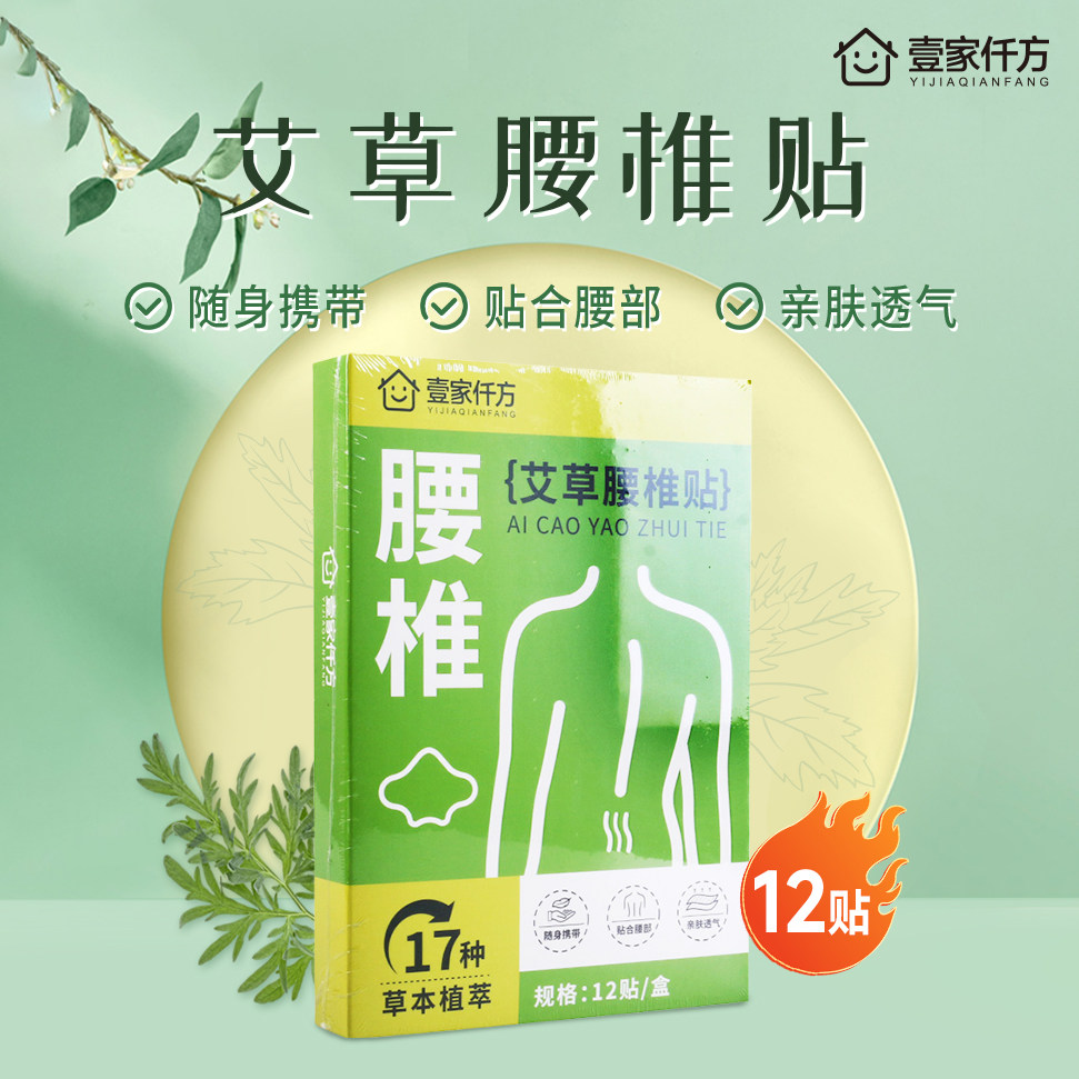 壹家仟方艾草腰椎贴12