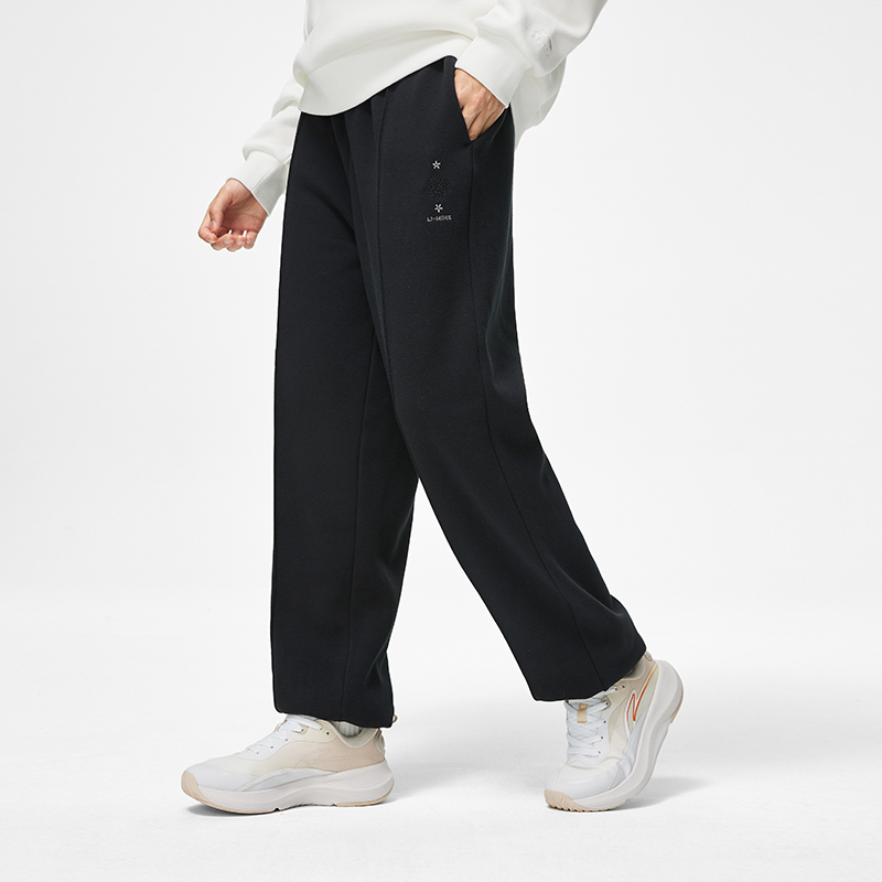 李宁女子冬季运动休闲长裤