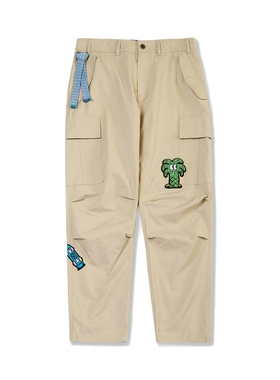 李宁×Steven Harrington肖战联名男卡通刺绣直筒休闲长裤AKXR479