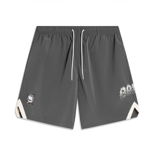 李宁运动短裤反伍BADFIVE篮球男子秋季新款冰感舒适运动裤AKSU109