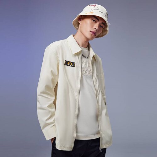 中国李宁情侣款衬衣春秋季肖战同款休闲百搭宽松外套上衣ASHS021