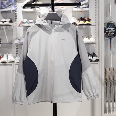 李宁男子春季新款连帽运动风衣