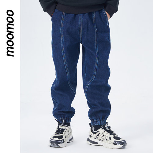 童装加绒牛仔裤Moomoo