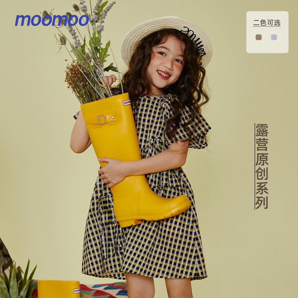 美特斯邦威童装女童连衣裙夏新款质感简约个性连衣裙潮设计师原创