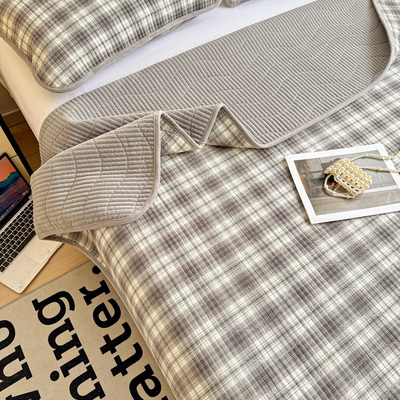 一面抗静电婴儿绒一面纯棉床盖