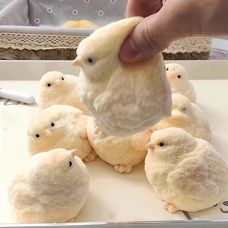 解压神器肉墩墩仿真毛绒小鸡捏捏乐奶油烂泥手感超软食品级成人