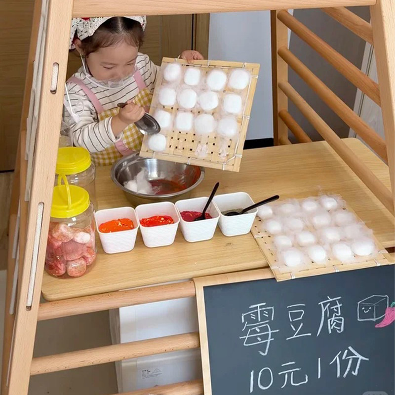 霉豆腐玩具创意手工diy材料包仿真食物套装模拟摆摊亲子互动游戏3