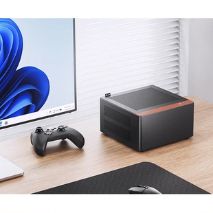 乔思伯NV10 ITX主板迷你桌面机箱3.3mm铝合金外壳PCIE4.0转接线