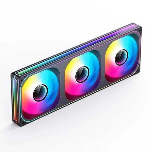 乔思伯ZB-360/240联体机箱风扇12CM无限镜轴心同步电脑静音积木扇